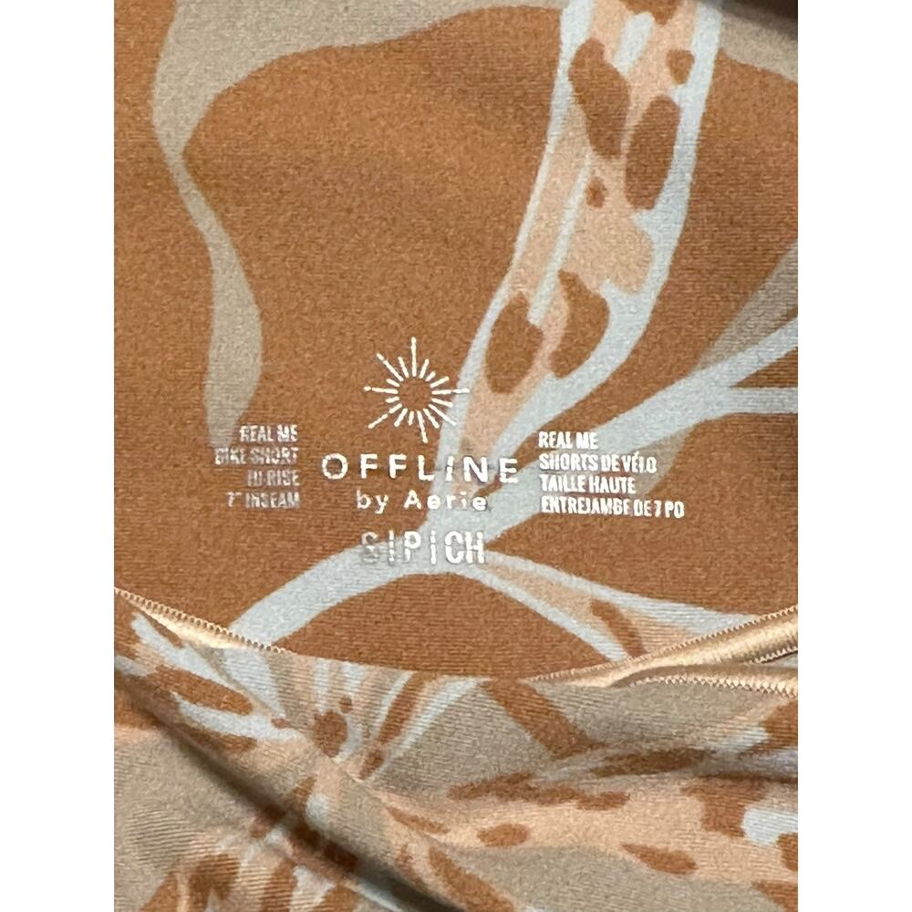 Offline by Aerie Real Me High Rise Bike Short 7" Nude Brown Colors Size Small - Picture 3 of 5